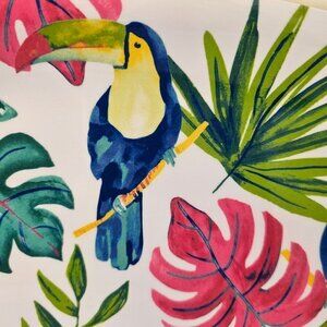 Melamine Tropical Cockatoo Party Tray 16" X 8" Surf Board Shape